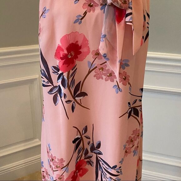 NWT VINCE CAMUTO Peach Floral Sleeveless A-line Dress. SZ 16 - Picture 8 of 15
